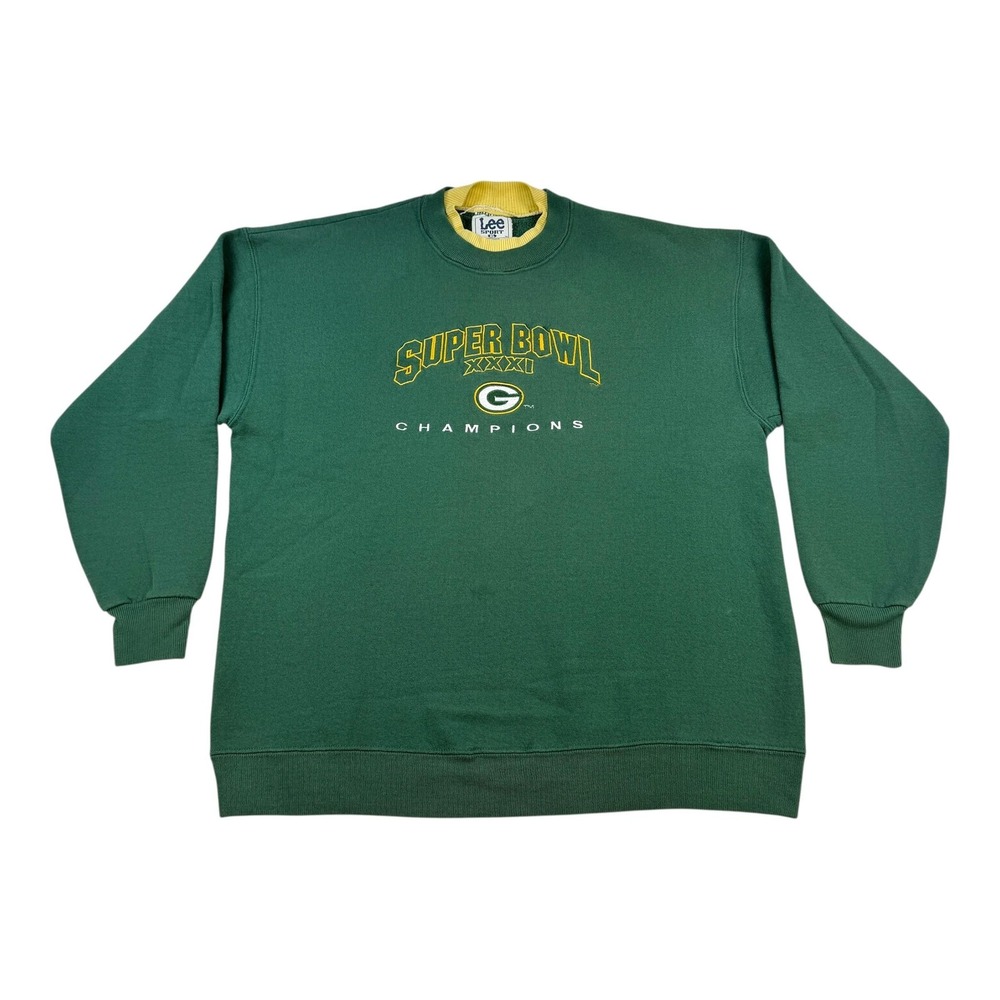 Vintage Green Bay Packers Sweatshirt Mens XL Super Bowl XXXI Champions Lee 90s